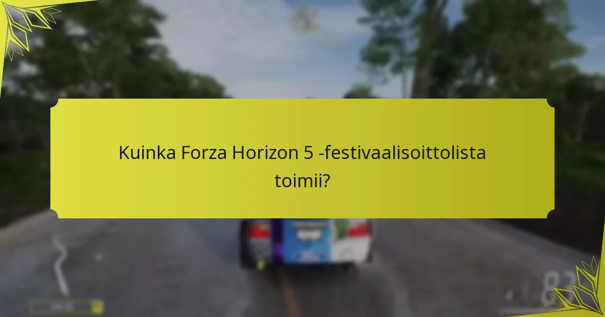 Millaisia palkintoja pelaajat voivat ansaita festivaalisoittolistalta?
