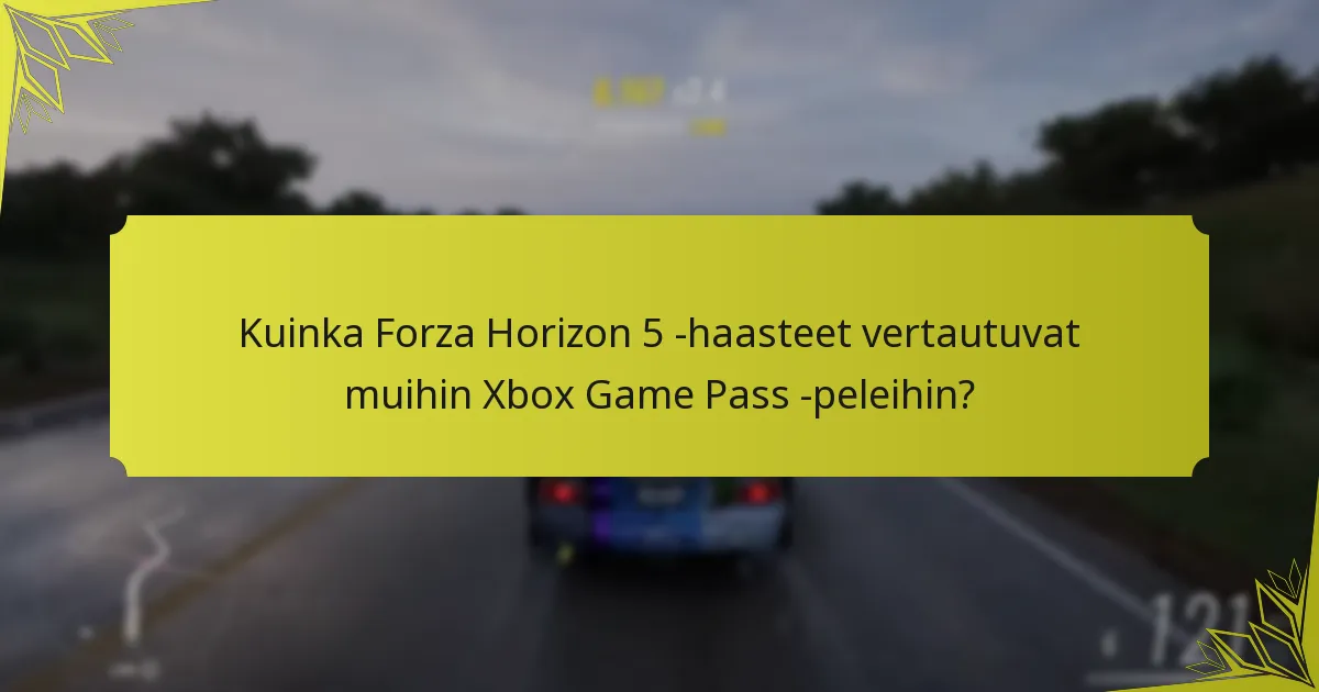Mitkä ovat Forza Horizon 5 Xbox Game Pass -haasteiden palkintotasot?