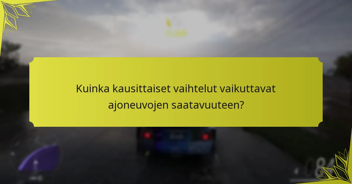 Mitkä ovat ajoneuvojen harvinaisuustasot Forzathon -kaupassa?