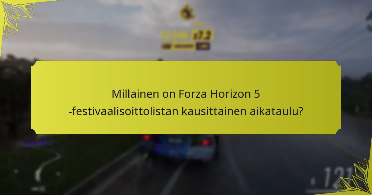 Millaisia palkintoja on saatavilla Forza Horizon 5 -festivaalisoittolistalla?