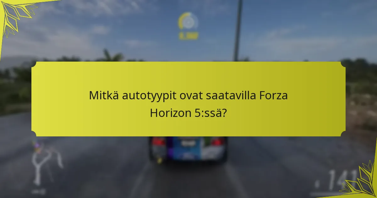 Mitkä ovat ajoneuvojen kausittaiset vaihtelut Forza Horizon 5:ssä?
