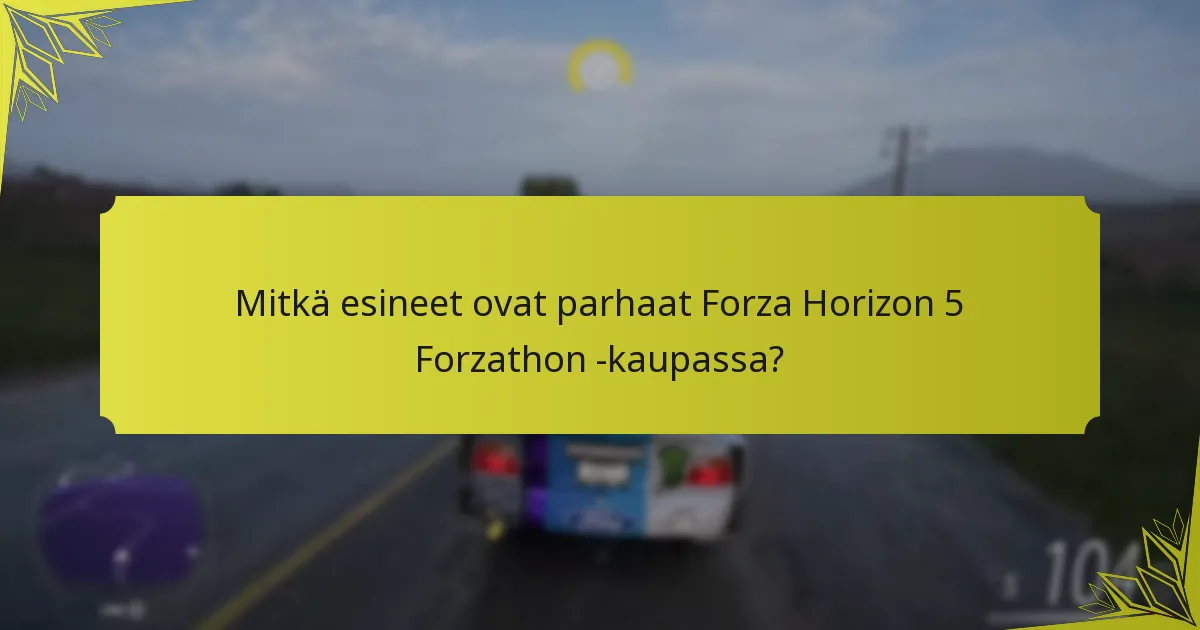 Kuinka pelaajien kokemukset muokkaavat käsityksiä Forzathon -kaupan esineistä?