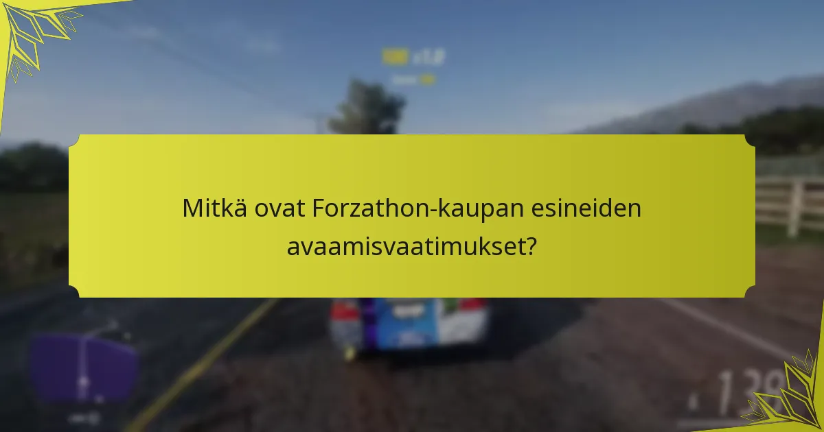 Kuinka kausimuutokset vaikuttavat Forzathon-kaupan palkintoihin?
