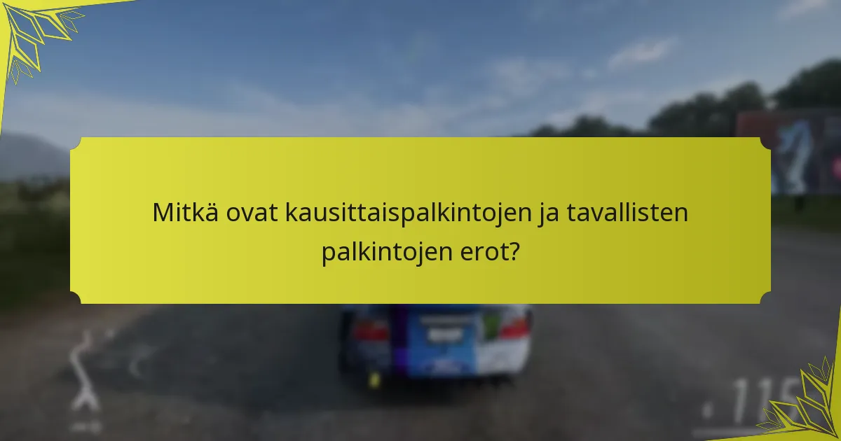 Mitkä ovat kausittaispalkintojen ja tavallisten palkintojen erot?
